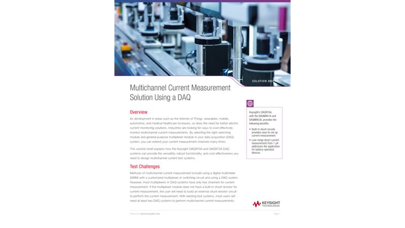 Multichannel Current Measurement Solution Using a DAQ